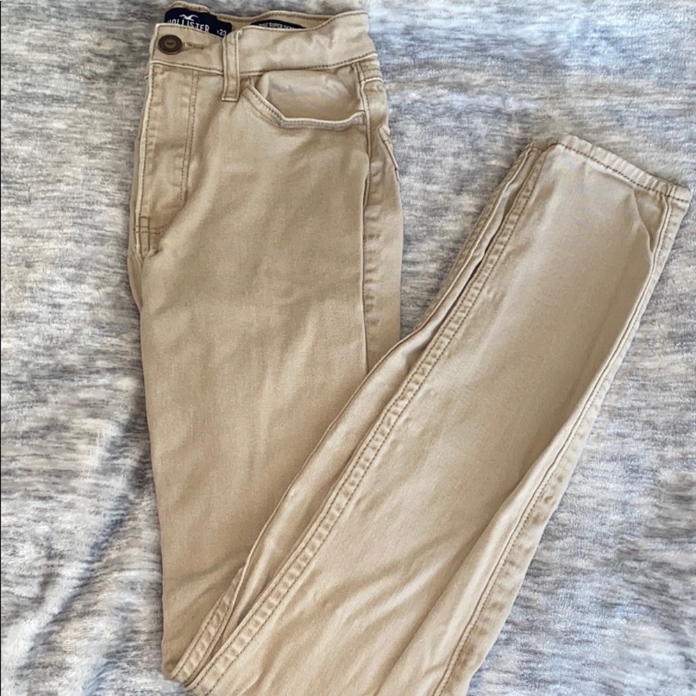 Tan High-Rise Skinny Jeans